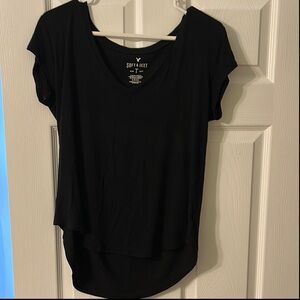 American Eagle Outfitters Black Relaxed Short Sleeve Tee